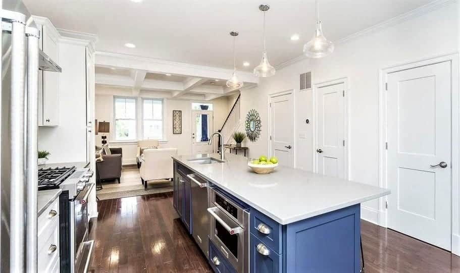 Blue Kitchen Island DC Style Trends